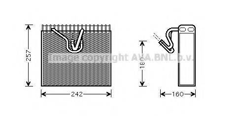 AVA QUALITY COOLING OLV328 Испаритель, кондиционер