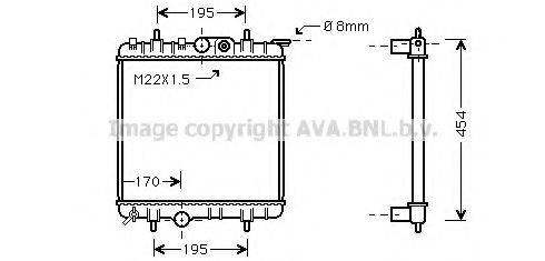 AVA QUALITY COOLING PE2188 Радиатор, охлаждение двигателя