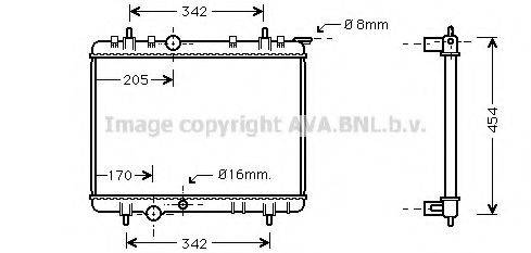 AVA QUALITY COOLING PE2212 Радиатор, охлаждение двигателя