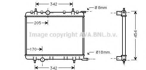 AVA QUALITY COOLING PE2221 Радиатор, охлаждение двигателя