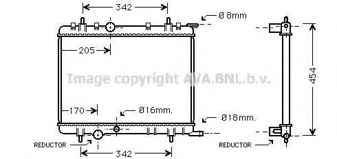 AVA QUALITY COOLING PE2223 Радиатор, охлаждение двигателя