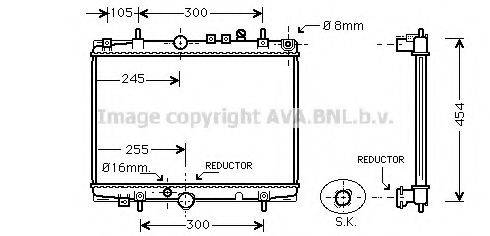 AVA QUALITY COOLING PE2235 Радиатор, охлаждение двигателя