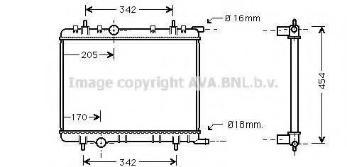 AVA QUALITY COOLING PE2236 Радиатор, охлаждение двигателя