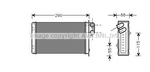 AVA QUALITY COOLING PE6100 Теплообменник, отопление салона