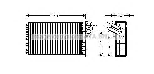 AVA QUALITY COOLING PE6226 Теплообменник, отопление салона