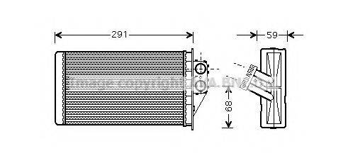 AVA QUALITY COOLING PE6228 Теплообменник, отопление салона