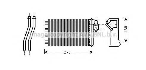 AVA QUALITY COOLING PE6340 Теплообменник, отопление салона