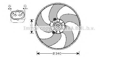 AVA QUALITY COOLING PE7522 Вентилятор, охлаждение двигателя