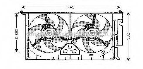 AVA QUALITY COOLING PE7537 Вентилятор, охлаждение двигателя