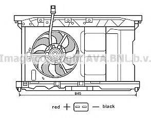 AVA QUALITY COOLING PE7549 Вентилятор, охлаждение двигателя