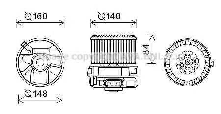 AVA QUALITY COOLING PE8372 Электродвигатель, вентиляция салона