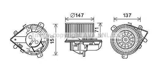 AVA QUALITY COOLING PE8379 Электродвигатель, вентиляция салона