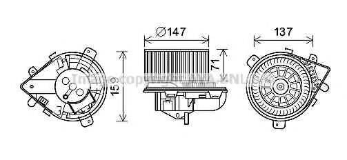 AVA QUALITY COOLING PE8380 Электродвигатель, вентиляция салона