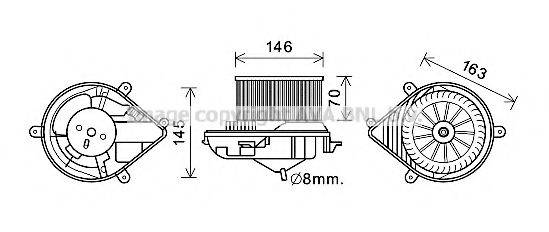 AVA QUALITY COOLING PE8394 Электродвигатель, вентиляция салона