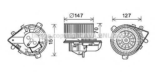 AVA QUALITY COOLING PE8395 Электродвигатель, вентиляция салона