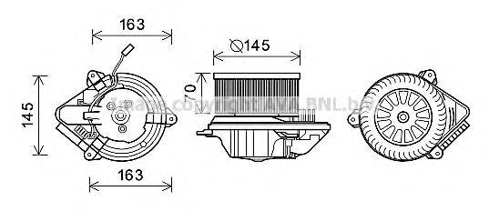 AVA QUALITY COOLING PE8510 Электродвигатель, вентиляция салона