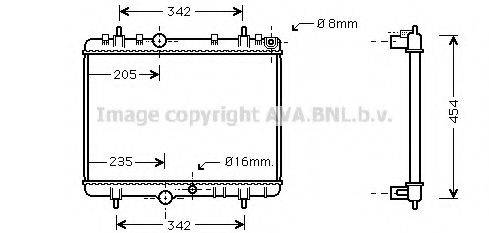 AVA QUALITY COOLING PEA2220 Радиатор, охлаждение двигателя