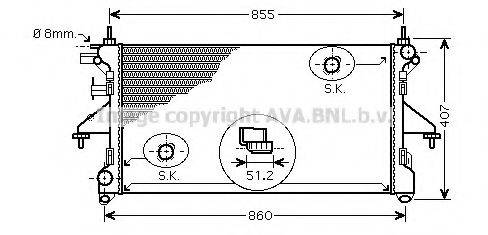 AVA QUALITY COOLING PEA2309 Радиатор, охлаждение двигателя