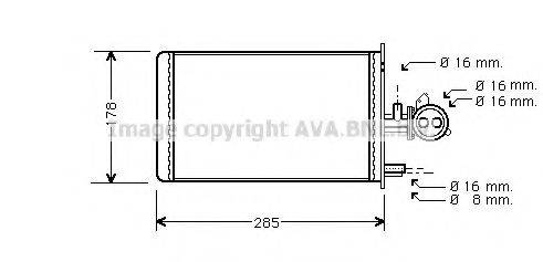 AVA QUALITY COOLING PEA6173 Теплообменник, отопление салона