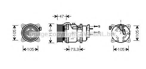 AVA QUALITY COOLING PEK242 Компрессор, кондиционер