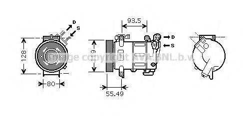 AVA QUALITY COOLING PEK316 Компрессор, кондиционер