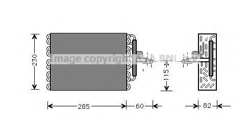 AVA QUALITY COOLING PEV002 Испаритель, кондиционер