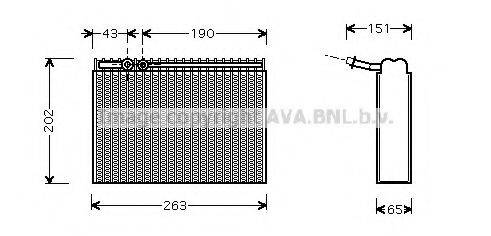 AVA QUALITY COOLING PEV062 Испаритель, кондиционер