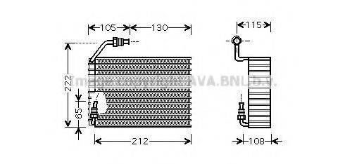 AVA QUALITY COOLING PEV119 Испаритель, кондиционер