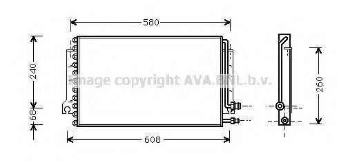 AVA QUALITY COOLING PR5024 Конденсатор, кондиционер