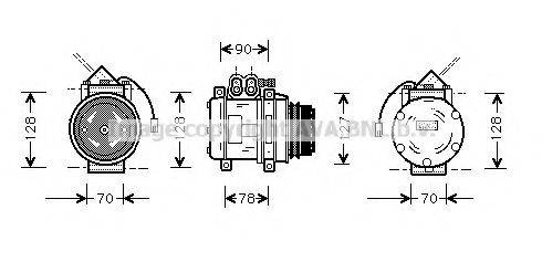 AVA QUALITY COOLING PRK033 Компрессор, кондиционер