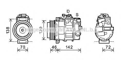 AVA QUALITY COOLING PRK074 Компрессор, кондиционер