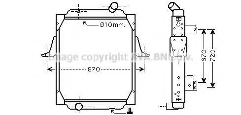 AVA QUALITY COOLING RE2059 Радиатор, охлаждение двигателя