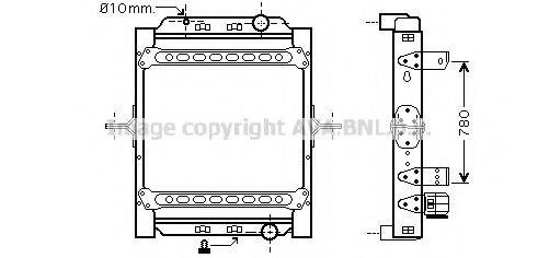 AVA QUALITY COOLING RE2073 Радиатор, охлаждение двигателя