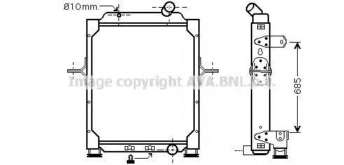 AVA QUALITY COOLING RE2074 Радиатор, охлаждение двигателя