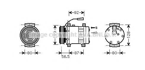 AVA QUALITY COOLING REAK071 Компрессор, кондиционер