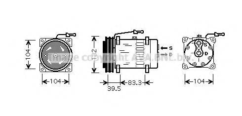 AVA QUALITY COOLING REAK072 Компрессор, кондиционер