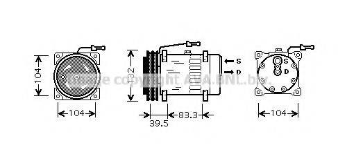 AVA QUALITY COOLING REK084 Компрессор, кондиционер