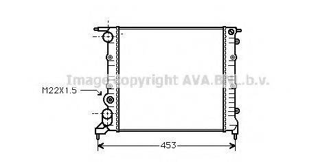 AVA QUALITY COOLING RT2121 Радиатор, охлаждение двигателя
