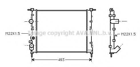 AVA QUALITY COOLING RT2197 Радиатор, охлаждение двигателя