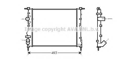 AVA QUALITY COOLING RT2218 Радиатор, охлаждение двигателя