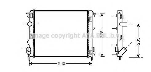 AVA QUALITY COOLING RT2270 Радиатор, охлаждение двигателя