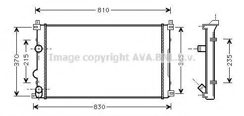 AVA QUALITY COOLING RT2322 Радиатор, охлаждение двигателя