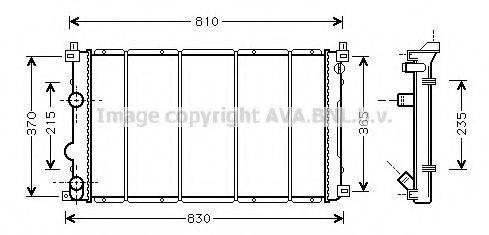 AVA QUALITY COOLING RT2361 Радиатор, охлаждение двигателя