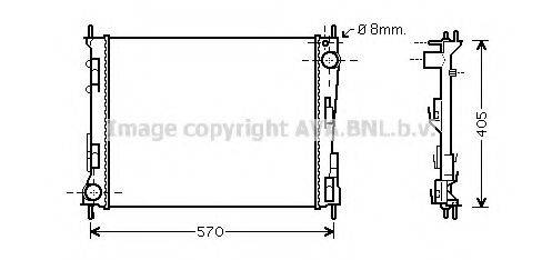 AVA QUALITY COOLING RT2374 Радиатор, охлаждение двигателя