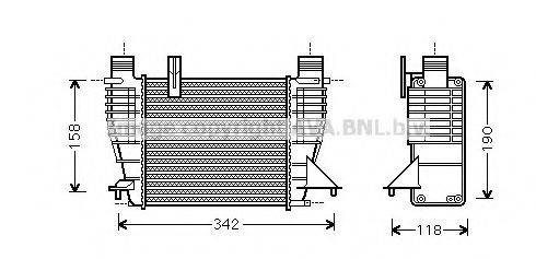 AVA QUALITY COOLING RT4338 Интеркулер