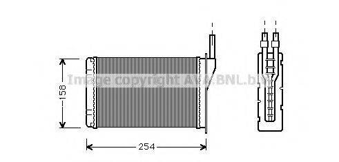 AVA QUALITY COOLING RT6087 Теплообменник, отопление салона