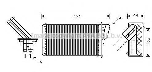 AVA QUALITY COOLING RT6203 Теплообменник, отопление салона