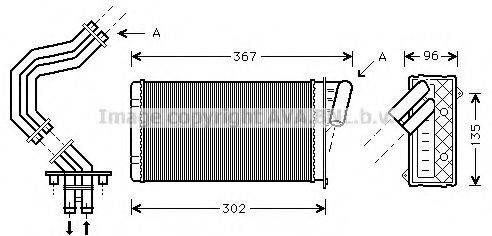 AVA QUALITY COOLING RT6229 Теплообменник, отопление салона