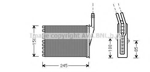 AVA QUALITY COOLING RT6250 Теплообменник, отопление салона