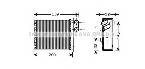 AVA QUALITY COOLING RT6398 Теплообменник, отопление салона